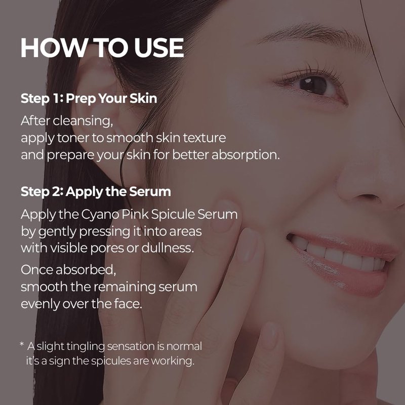 Dr.Melaxin Cyano Pink Spicule Serum - Vitamin B12 Microneedle Treatment for Enlarged Pores | 1.01 fl. oz