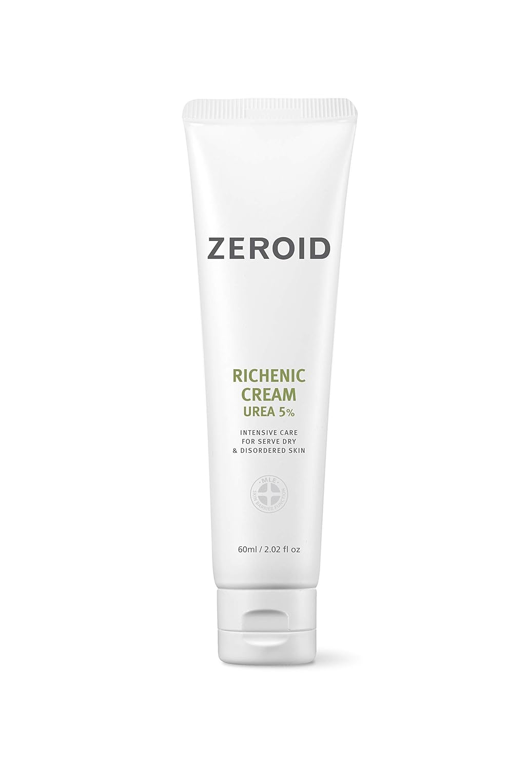 Zeroid Richenic Cream - Urea 5% Moisturizer for Dry Skin | Korean Dermocosmetic | 2 fl oz (60ml)