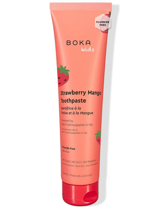 Boka Fluoride Free Toothpaste Nano Hydroxyapatite Toothpaste - Strawberry Mango Flavor, 4 oz 1Pk