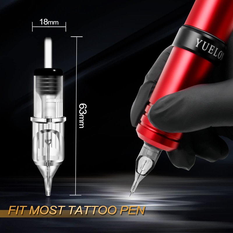 Tattoo Cartridge Needles - Yuelong 80PCS Assorted Tattoo Needle Cartridges Standard #12 Round Shader 3RS 5RS 7RS 9RS