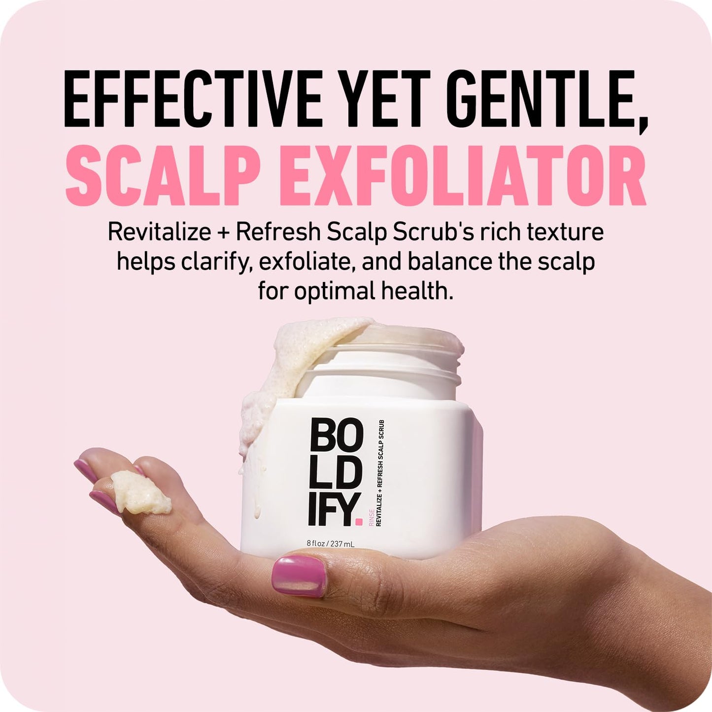 BOLDIFY Scalp Scrub - Sulfate-Free Hair Exfoliating Treatment for Growth & Detox | 8 oz