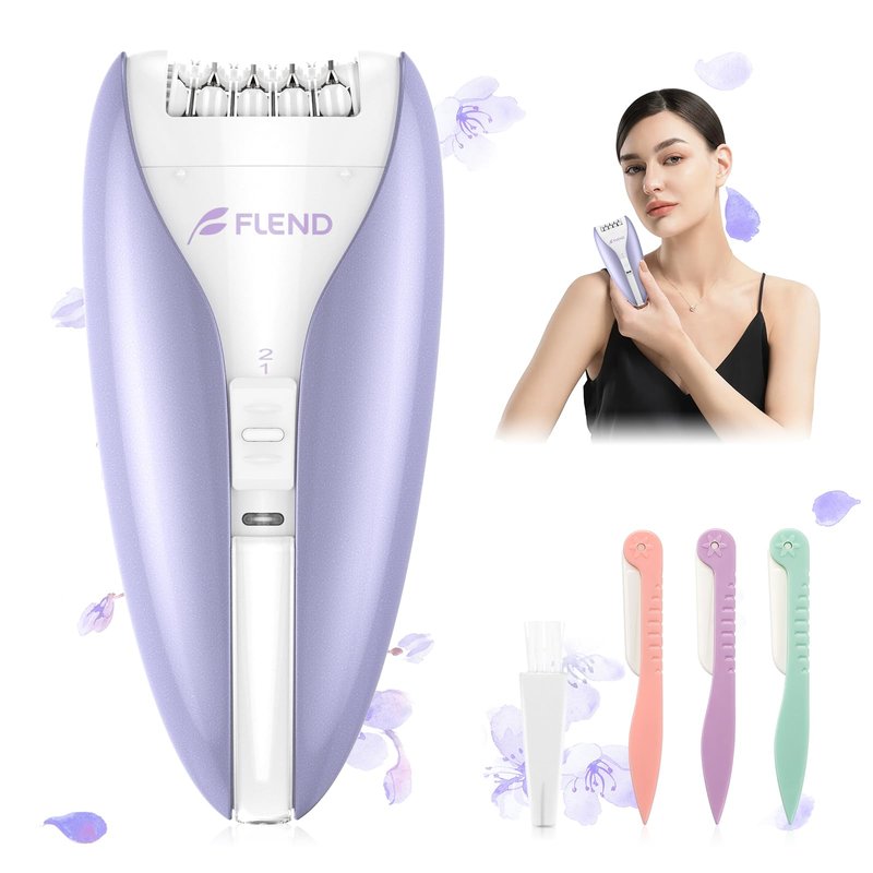 Epilator, Smooth Glide Epilator for Women, 2 Speeds Facial Hair Removal Device with Silent Design, Cordless Rechargeable Hair Removal Epilators for Women Face Legs Bikini Arms Legs