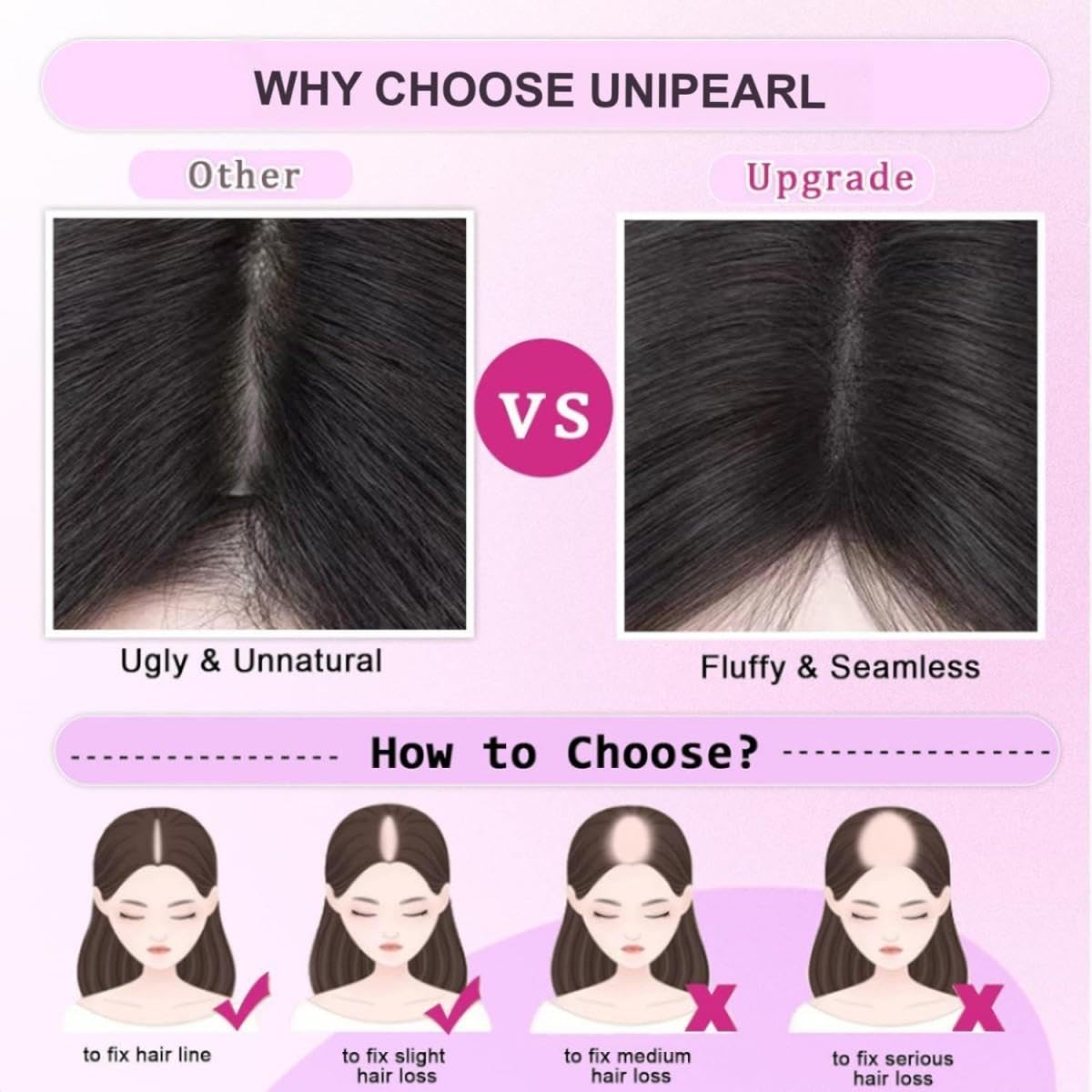 Odir Hair Toppers for Thinning Hair Women Human Hair Light Brown Clip in Hairpieces Human Hair Top of Head Fluffy Without Bangs