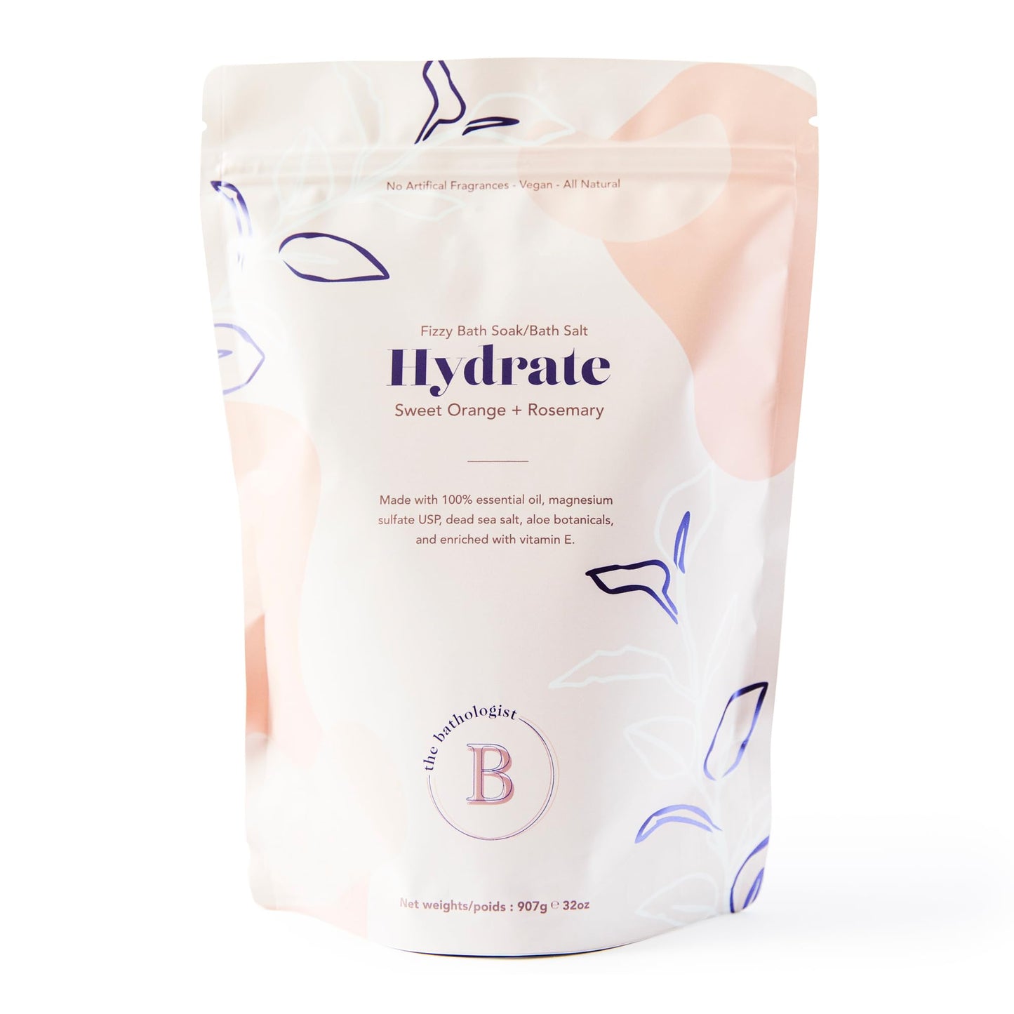 The Bathologist Sleep Fizzy, Lavender & Fresh Mint Bath Soak, Made with Magnesium Sulfate, Dead Sea Salt & Aloe Botanicals, for Restful Sleep and Stress Relief, Approximately 5 Baths, 32 oz