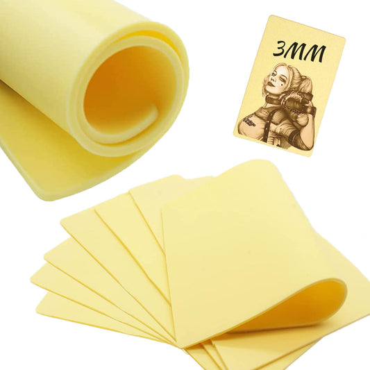 MIUXIA 6pcs Tattoo Practice Skin - 12x8" 3mm Thick Soft Silicone Fake Skin for Tattoo Beginners and Artists