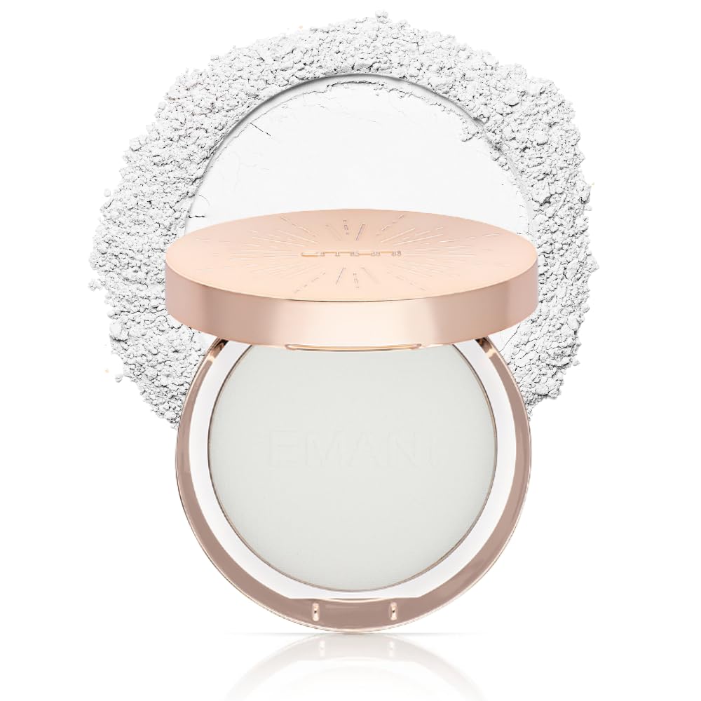 Emani Bye Bye Shine Setting Powder For Face, Pore-Minimizing, Oil Control, Natural Minerals, Sensitive Skin, Talc Free, Translucent for All Skin Tone, Vegan, Made in USA