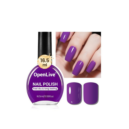 OpenLive 16.5ml Purple Nail Polish Large Volume Quick Drying Nail Polish, Fast Drying and Long Lasting Color Nail Art DIY Home Manicure Gift for Women