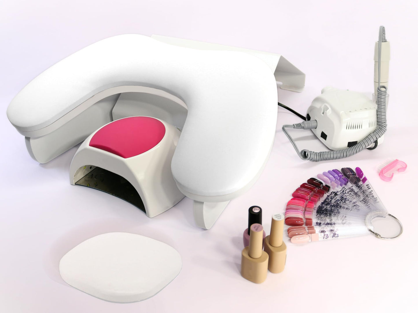 LUCRUM U-Shaped Nail Arm Rest: Professional Nail Tech Manicure Ergonomic Arm Rest Butterfly Armrest PU Leather Hand Rest Pillow Nail Arm Cushion