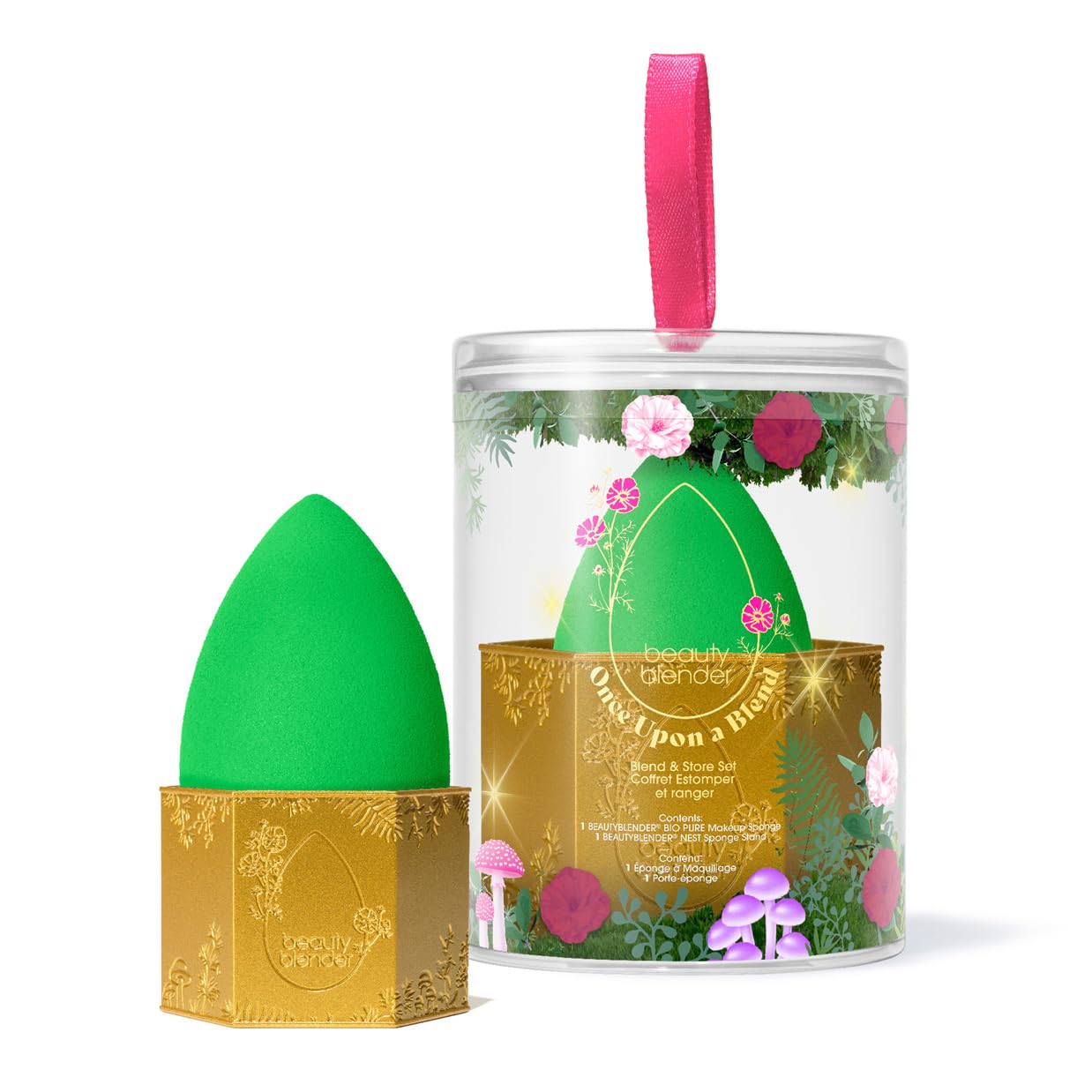 Beautyblender® | House of Bounce Set – Makeup Sponge & Sponge Storage Stand, Professional Smooth Blending Application, Vegan & Cruelty Free, Made in the USA