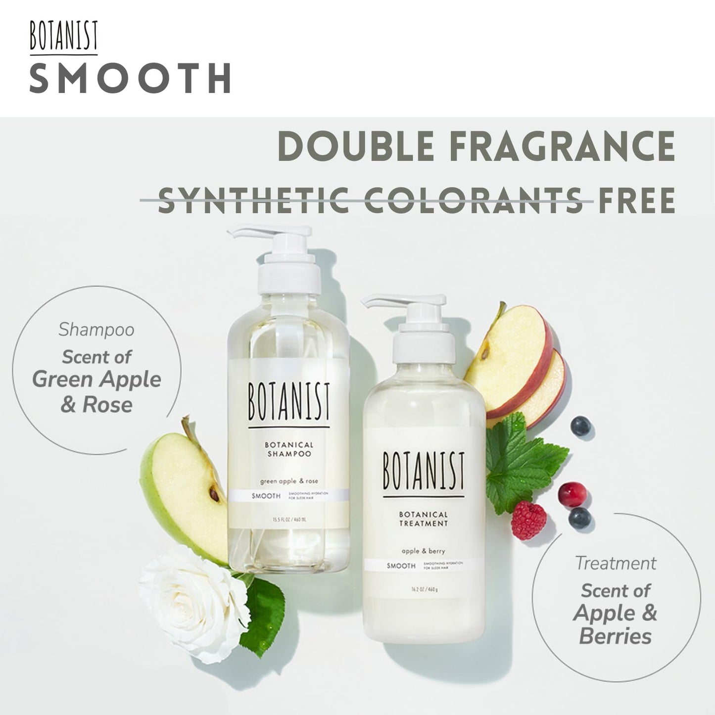 BOTANIST Moisturizing Shampoo and Conditioner Set for Frizzy Hair, Keratin Anti Frizz Shampoo & Conditioner, Sulfate Free & Argan Oil Shampoo and Conditioner for Women& Men from Japan 31.7Fl Oz SMOOTH