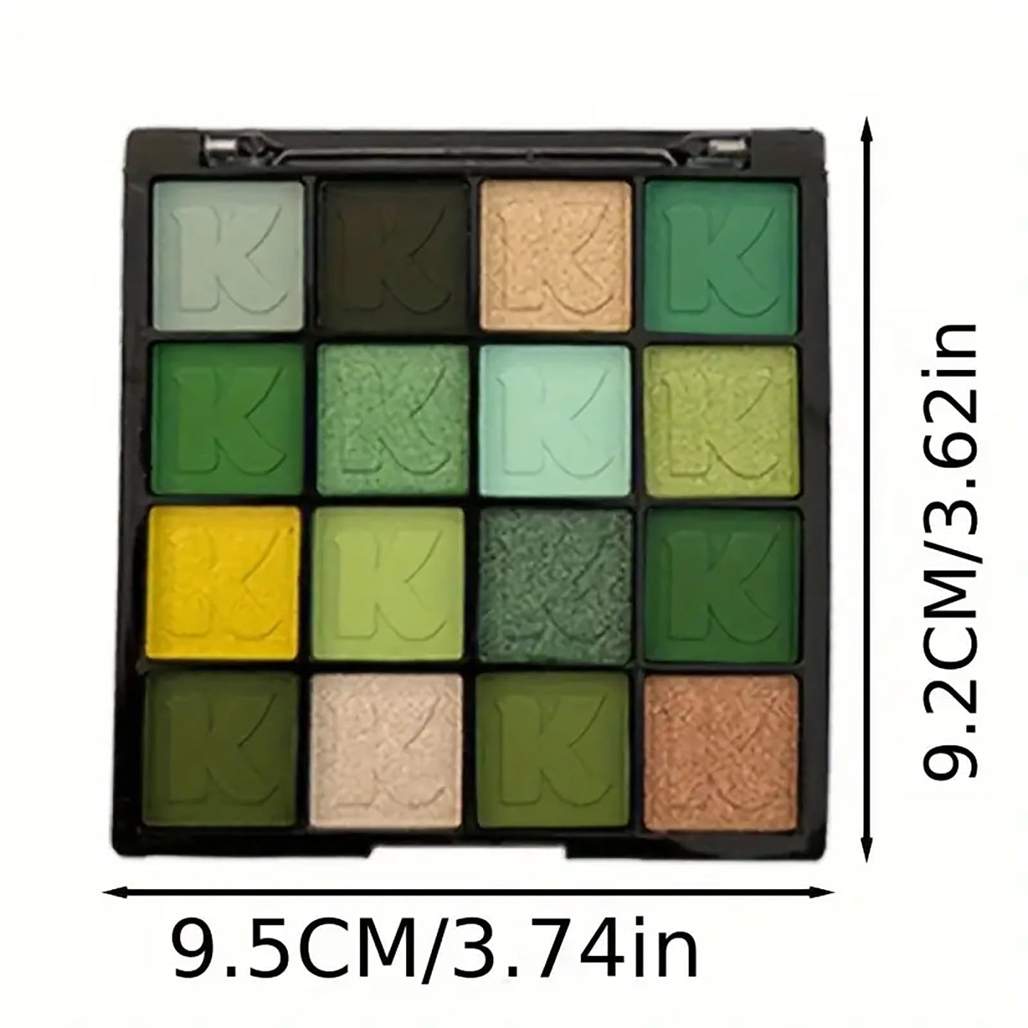 K'APEINE Green Eyeshadow Palette, Matte Glitter Eye Shadow Palette Pigmented Eye Makeup Palette 16 Colors Goth Eyeshade Kit for Rave Parties, Music Festival, Performance, Costume and Halloween
