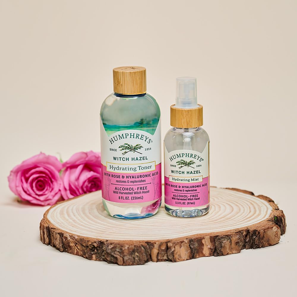 Humphreys Witch Hazel Nourishing Toner | Wild Harvested Witch Hazel & Aloe | Alcohol-Free | Natural | Hydrating | Soothing | 8 Fl Oz