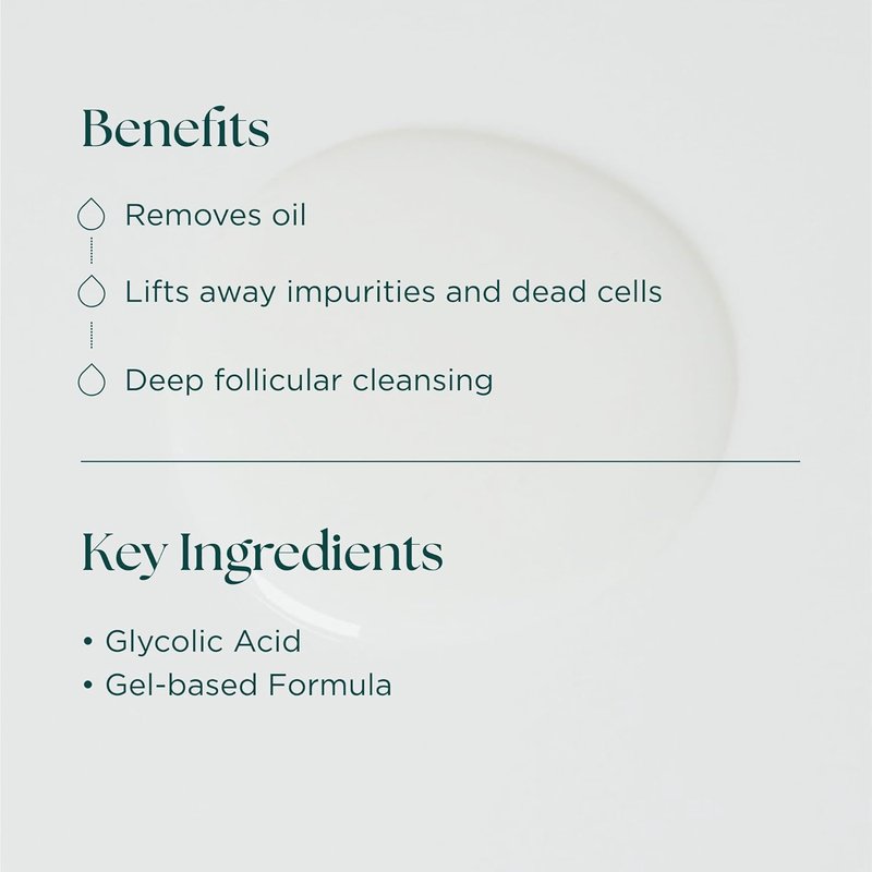 Bioglycolic Oily Skin Cleansing Gel - Glycolic Acid Face Cleanser for Oily, Problem-Prone Skin | 6 fl oz - Cruelty Free