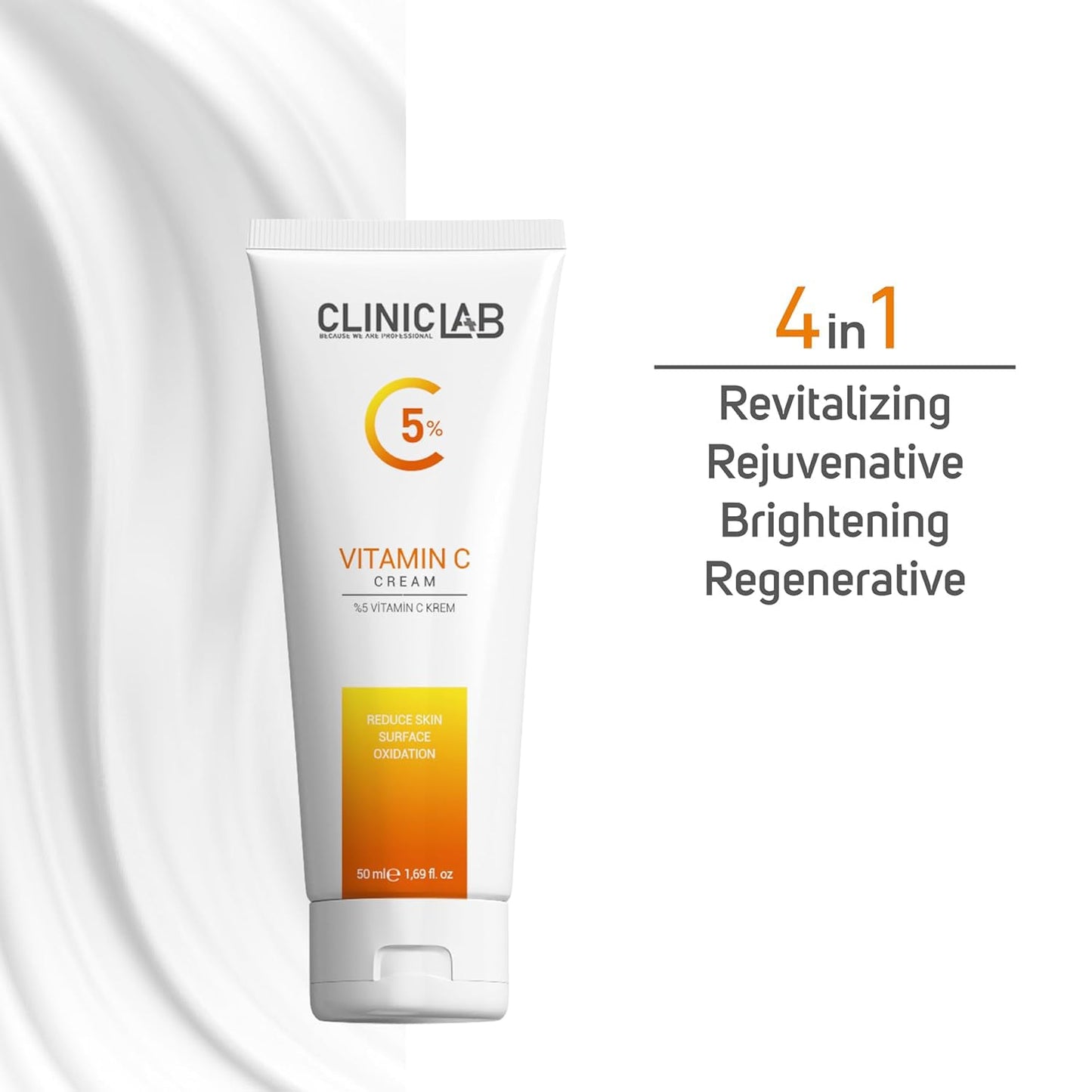 ClinicLab 5% Vitamin C & Glow Cream - Skin Brightening & Dark Spot Face Cream for Women and Men (1.69fl oz)