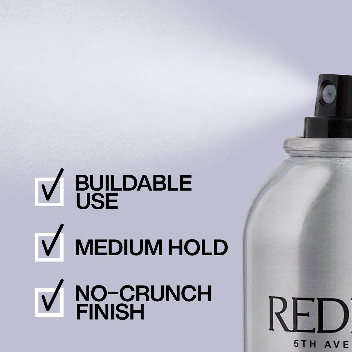 Redken Brushable Hairspray 12 | Flexible Medium Hold with Natural Finish | Protects Against Frizz & Humidity | For All Hair Types | 1.9 Oz