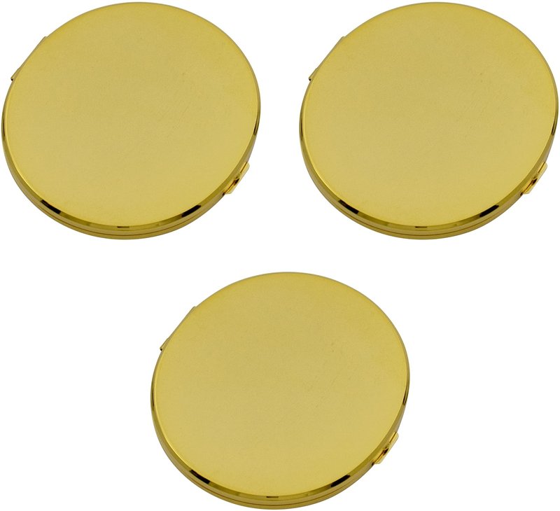 Stephanie Imports Set of 3 Double Sided Magnifying Compact Mirrors (Gold, Oval)