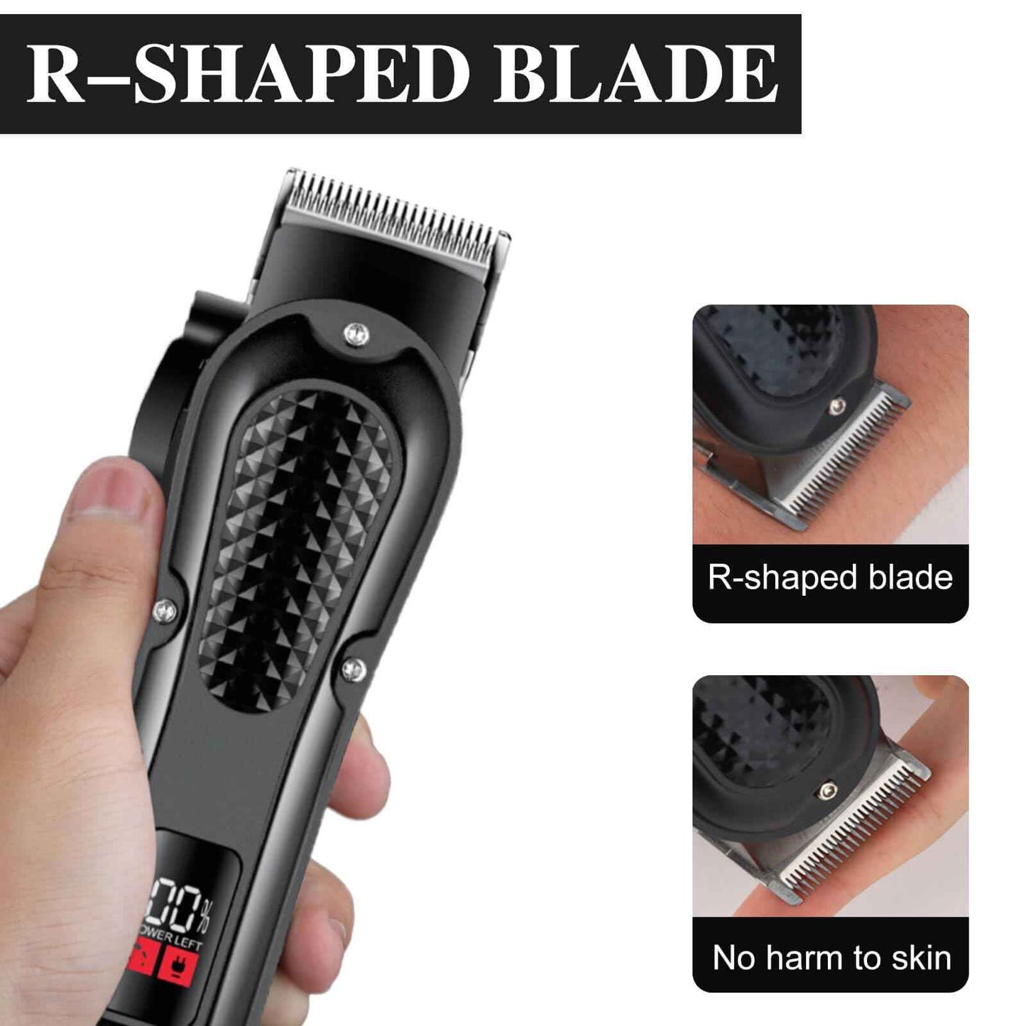 WAIKIL Hair Clippers Professional Cordless for Men, Barber Clippers for Hair Cutting Kit,Rechargeable Haircut Machine for Family,Wireless LCD Display Hair Trimmers Set