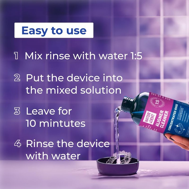 Aligner Cleaner Rinse - Alcohol-Free Mint Formula for Invisalign & Retainers | 101 fl. oz (2-Month Supply)