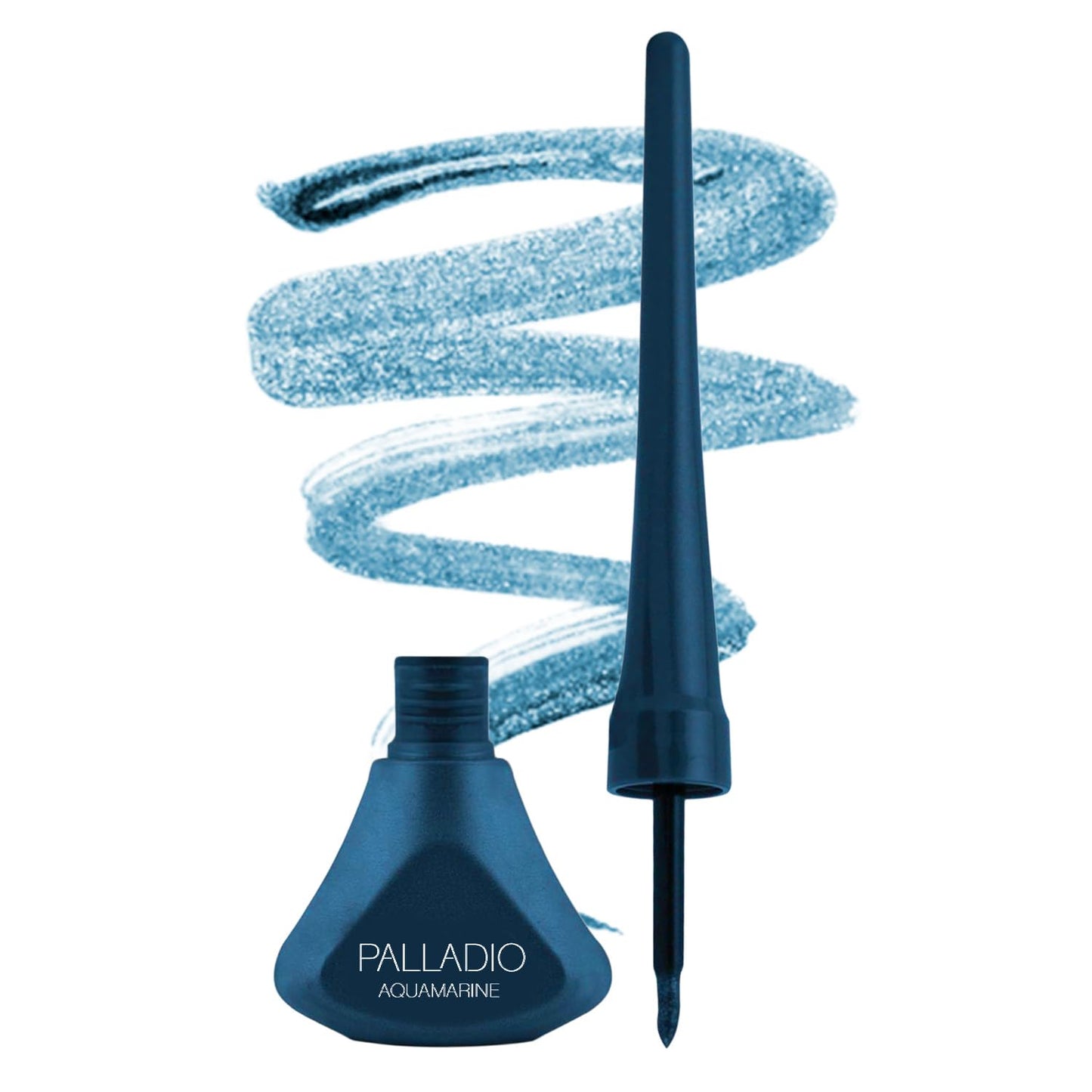Palladio Liquid Eyeliner, Highly Pigmented and Waterproof, For Intense Eye Definition, Smear-proof Eyeliner Liquid, Includes Easy Grip Wand and Felt Tip Applicator, Aquamarine