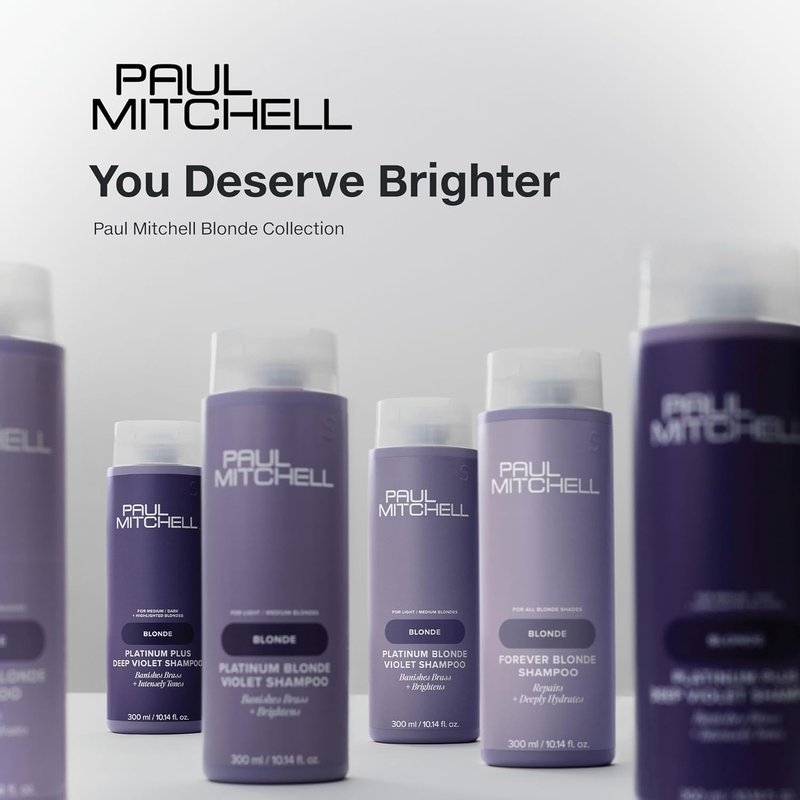 Paul Mitchell Platinum Blonde Gift Set - Purple Shampoo & Conditioner for Brassy Hair Repair