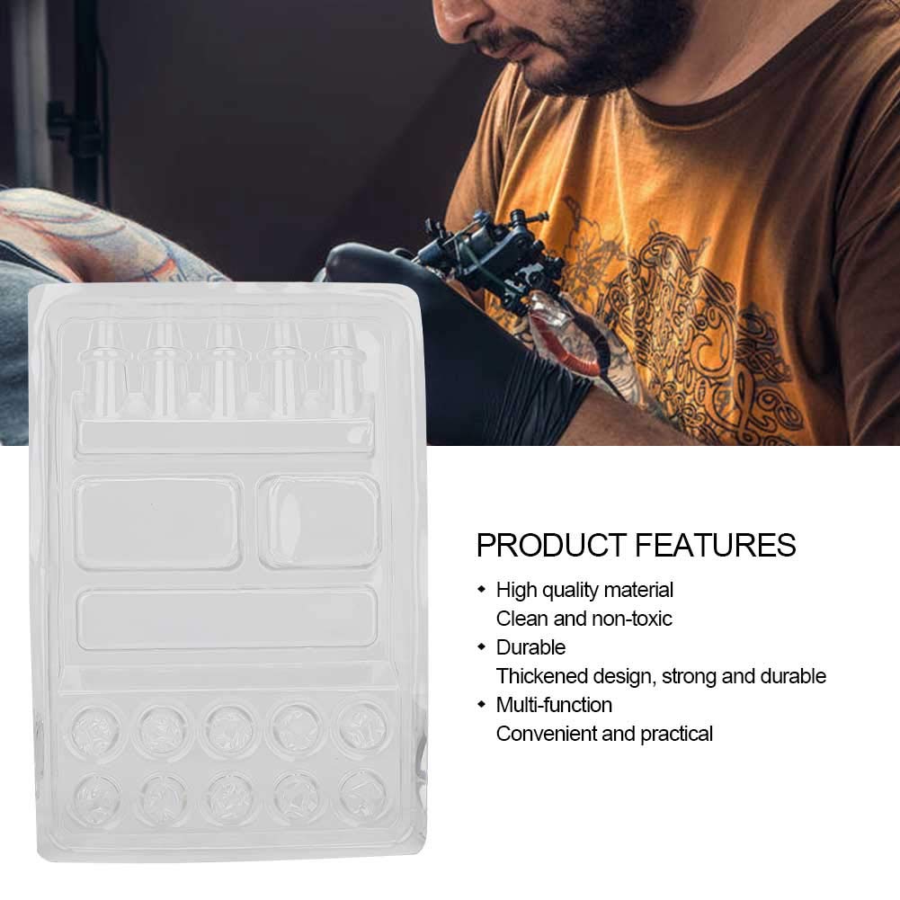 25pcs Cup Holder Disposable Ink Tray Ink Pigment Tray Stand Needle Head Holder Container Cup Holder Stand Kit