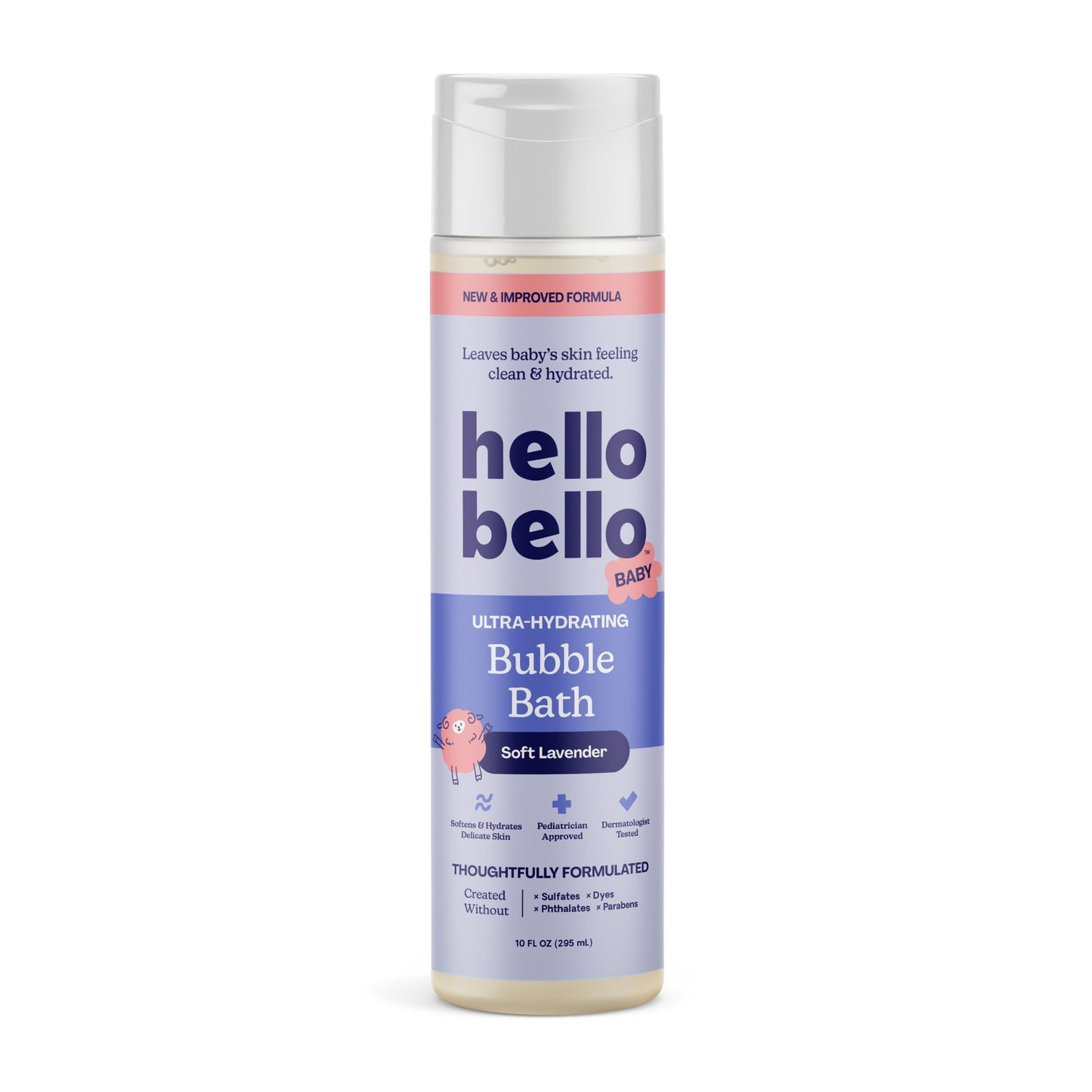 Hello Bello Ultra-Hydrating Baby Bubble Bath, Soft Lavender Scented, Tear Free & Safe for Sensitive Skin, 10oz Bottle