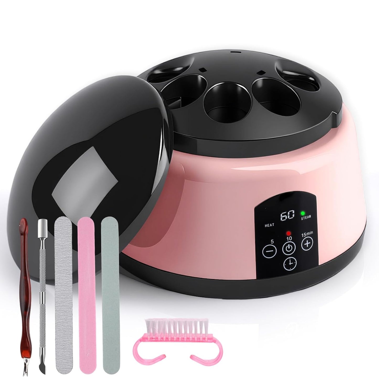 Electric Nail Soaking Bowl - Adjustable Temperature Gel Polish Remover | Quick & Easy Home DIY Solution