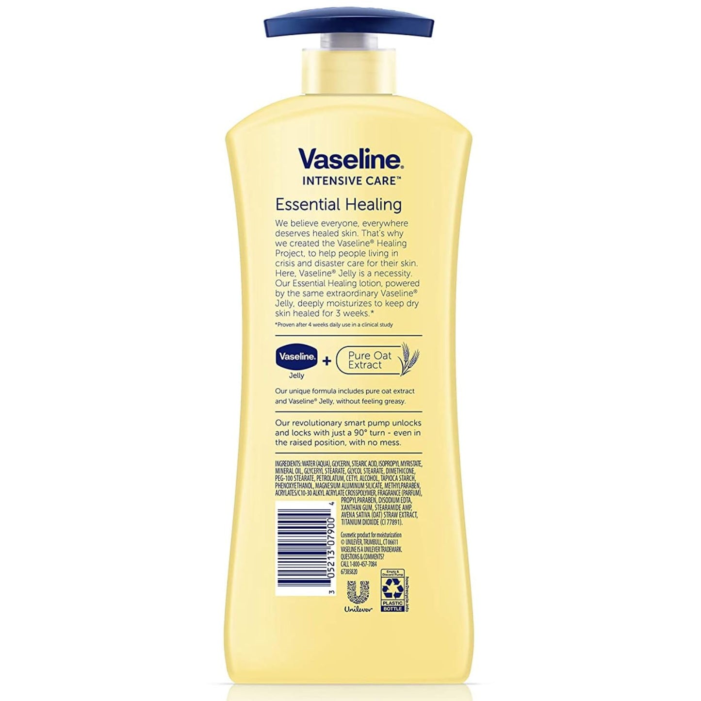 Vaseline Intensive Care Essential Healing Body Lotion, Moisturize Dry Skin, Proven Effective Healing Skin Care, Noticeably Healthier Looking Skin, 20.3 oz Pump Bottle 2 Pack