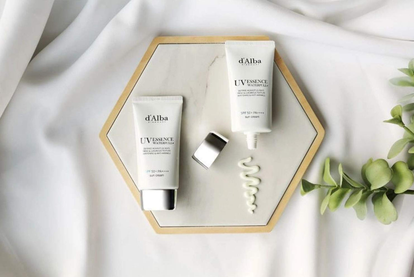 d'Alba Piedmont [ORIGINAL] UV Essence Sunscreen for Face SPF 50+ Face Moisturizer Ultra Violet Protection White Truffle Sun Cream Hydrate Skin and Decrease Wrinkles