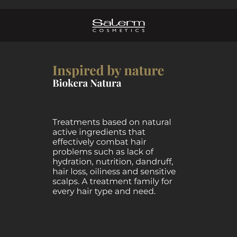 SALERM - Oily Hair Treatment - Intensive Grease Treatment Biokera Natura - 6 x 10 ml - Intensive Lotion for Oily Hair - with Proteins, Amino Acids, and Beer Yeast - Sebum Regulating