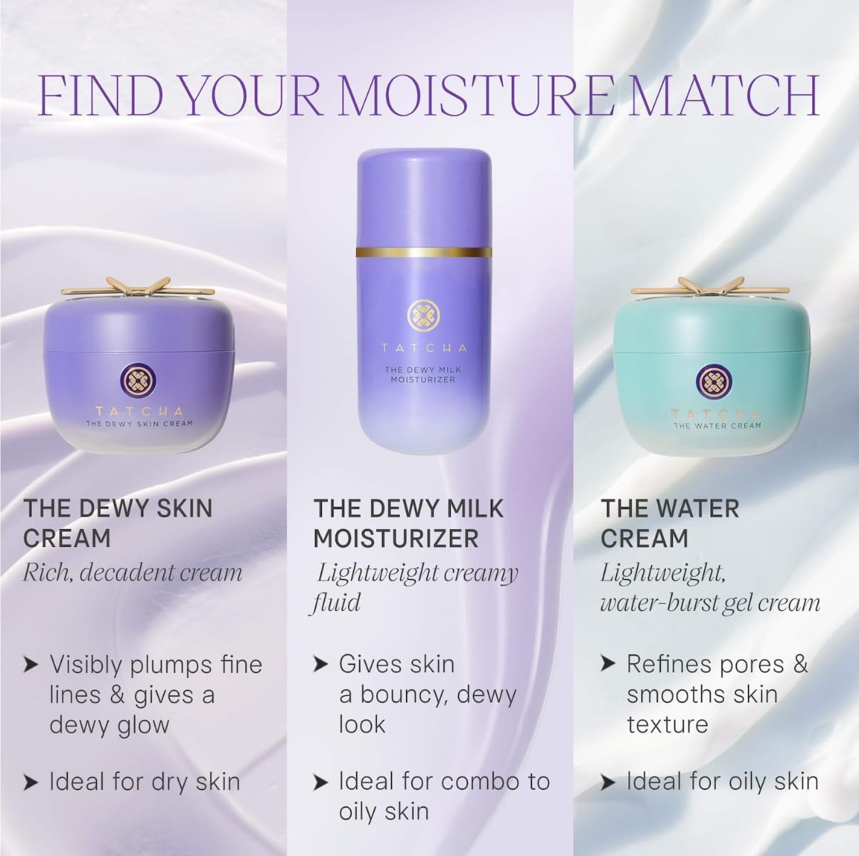 TATCHA The Jumbo Water Cream | Cream Moisturizer for Face, Optimal Hydration For Pure Poreless Skin | 75 ml, 2.54 oz