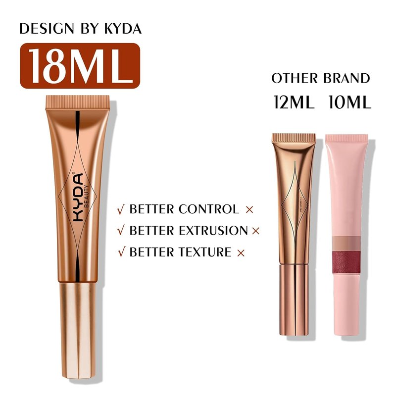Blush Beauty Wand - Shimmer Face Blush with Cushion Applicator | Natural Pearl Finish, Silky Smooth Creamy Formula, Lightweight Blendable Stick - Mauve