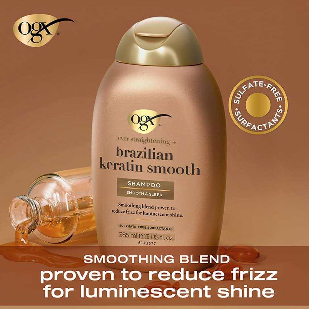 OGX Ever-Straight Brazillian Keratin Therapy Shampoo, 13 Ounce