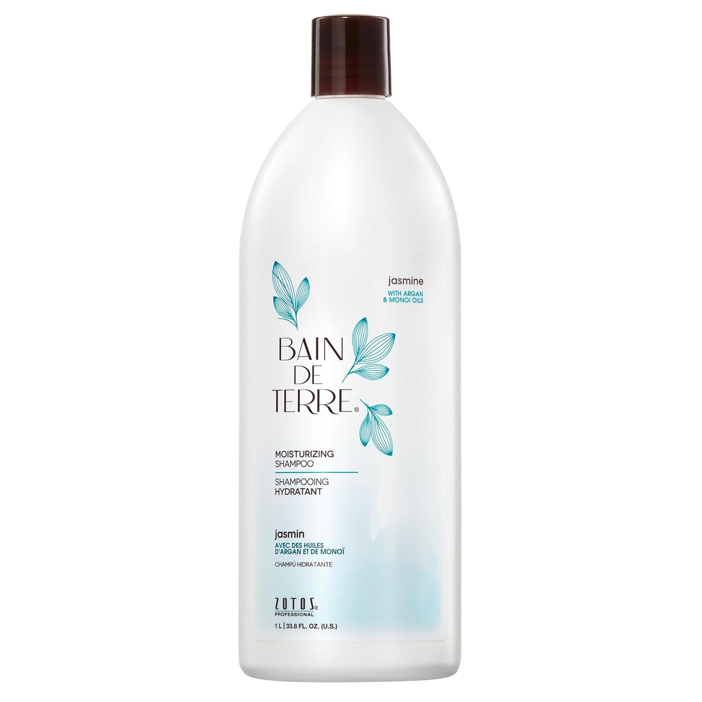 Jasmine Moisturizing Shampoo - Luxurious Hydration with Argan & Monoi Oils | Paraben-Free, Color-Safe, Vegan