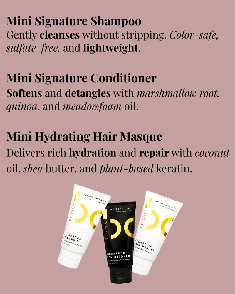 Signature Shampoo & Conditioner Set | Hydrating Hair Masque for Healthy, Shiny Hair