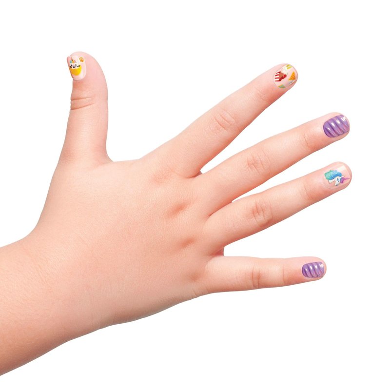 Kiss Impress No Glue Mani Press On Nails, 'Nail Artist Kit', Pink, Kids Size, Squoval Shape, Includes 26 Nails, 4 Sticker Sheets, 1 Mini File