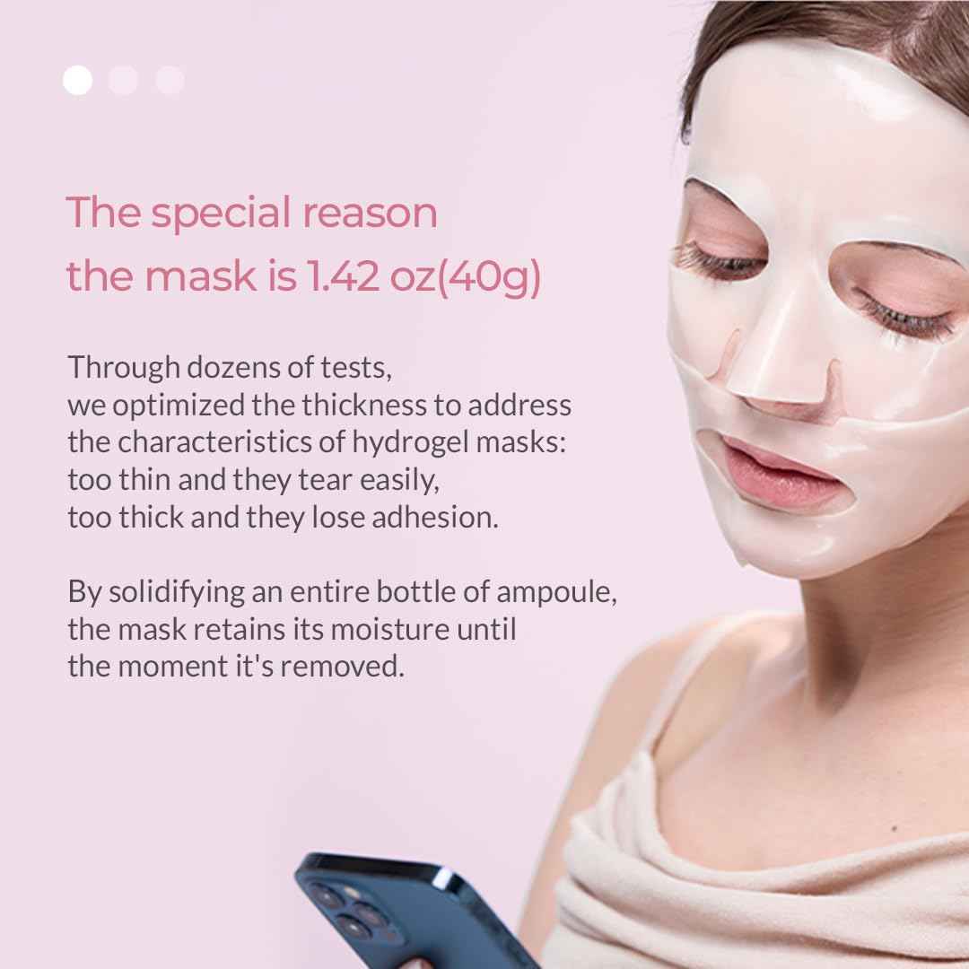 KIERA Vitalizing Collagen Gel Mask 1.42oz(40g) x 4ea | Hydrolyzed Collagen, Overnight Moisturizing, Lifting Hypoallergenic Face Mask For All Skin Types