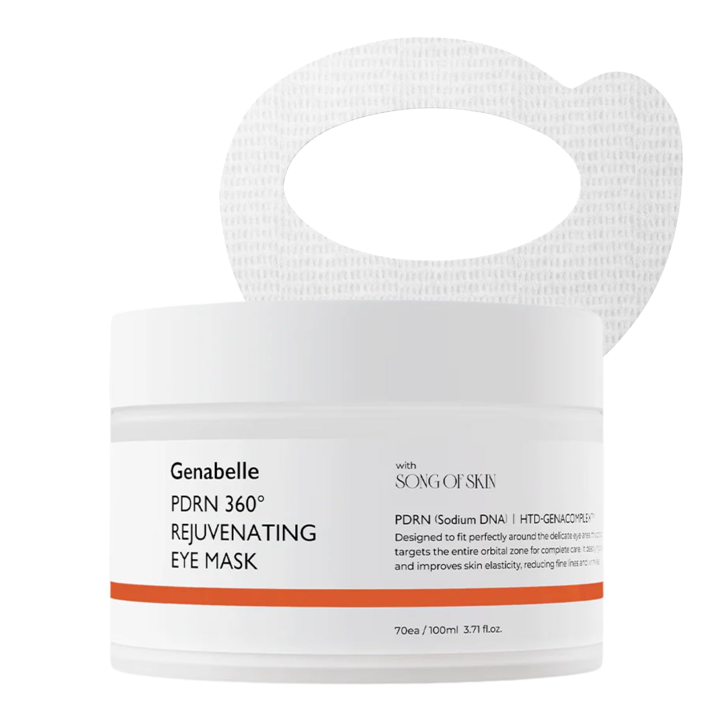 Genabelle PDRN 360° Rejuvenating Eye Mask – Full Eye Area Eye Patches for Hydration, Firming & Elasticity with PDRN & Peptides – Targets Dark Circles, Puffiness & Fine Lines, Glass Skin – 3.38 fl oz.