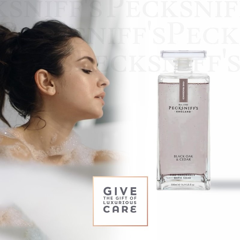Pecksniff's Aroma:Therapy Deep-Sleep Bath Soak Decanter | 500ml/16.9 Fl Oz