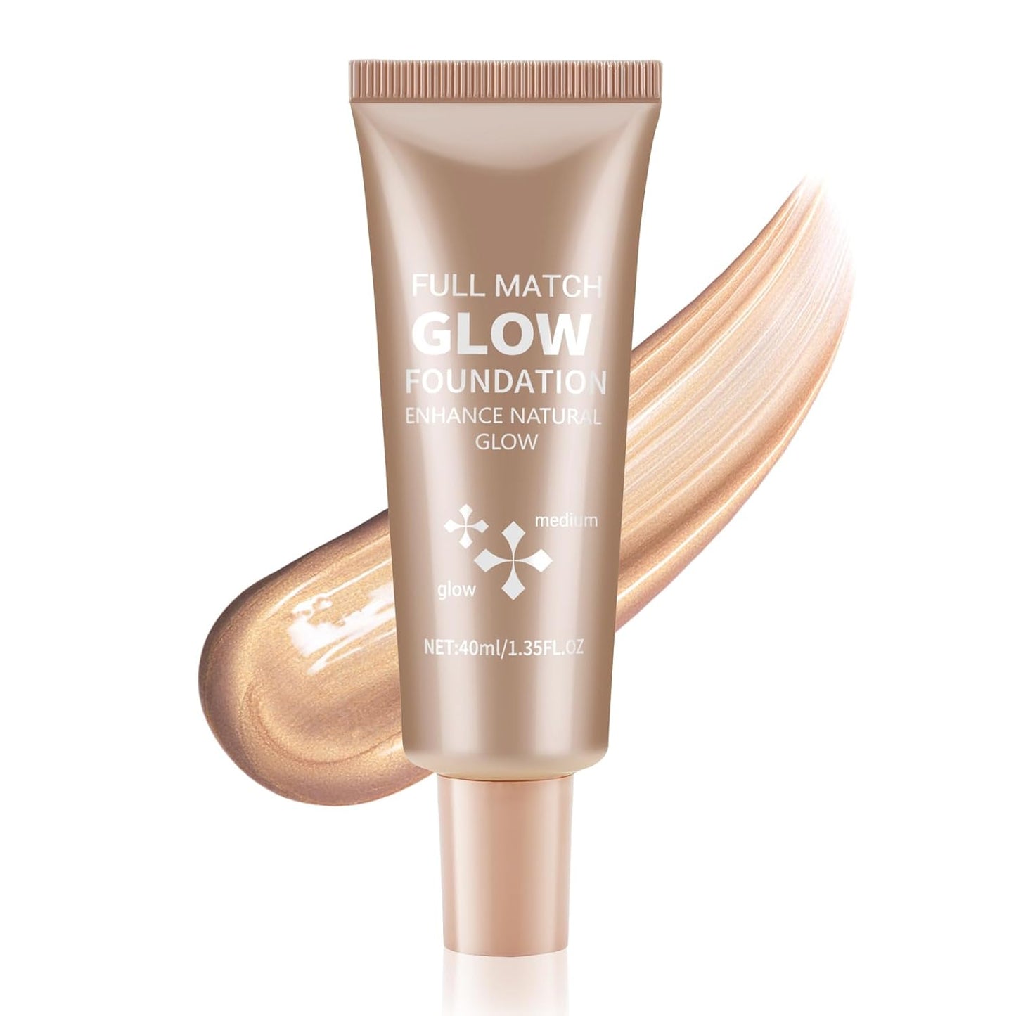 Liquid Foundation Makeup - Waterproof Dewy Formula with Shimmer | Illuminating Highlighter for Natural Glow