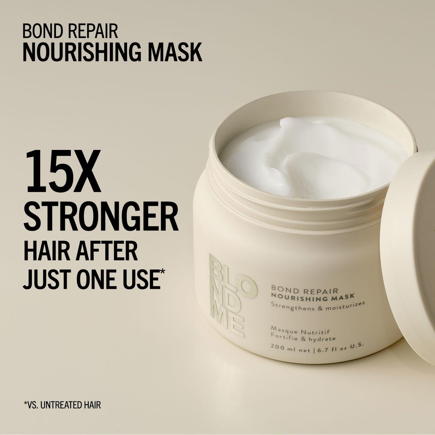 BlondMe Bond Repair Nourishing Mask for Blonde Hair | Intensive Hair Treatment | Adds Moisture and Softness |For Blonde, Lightened, & Grey Hair
