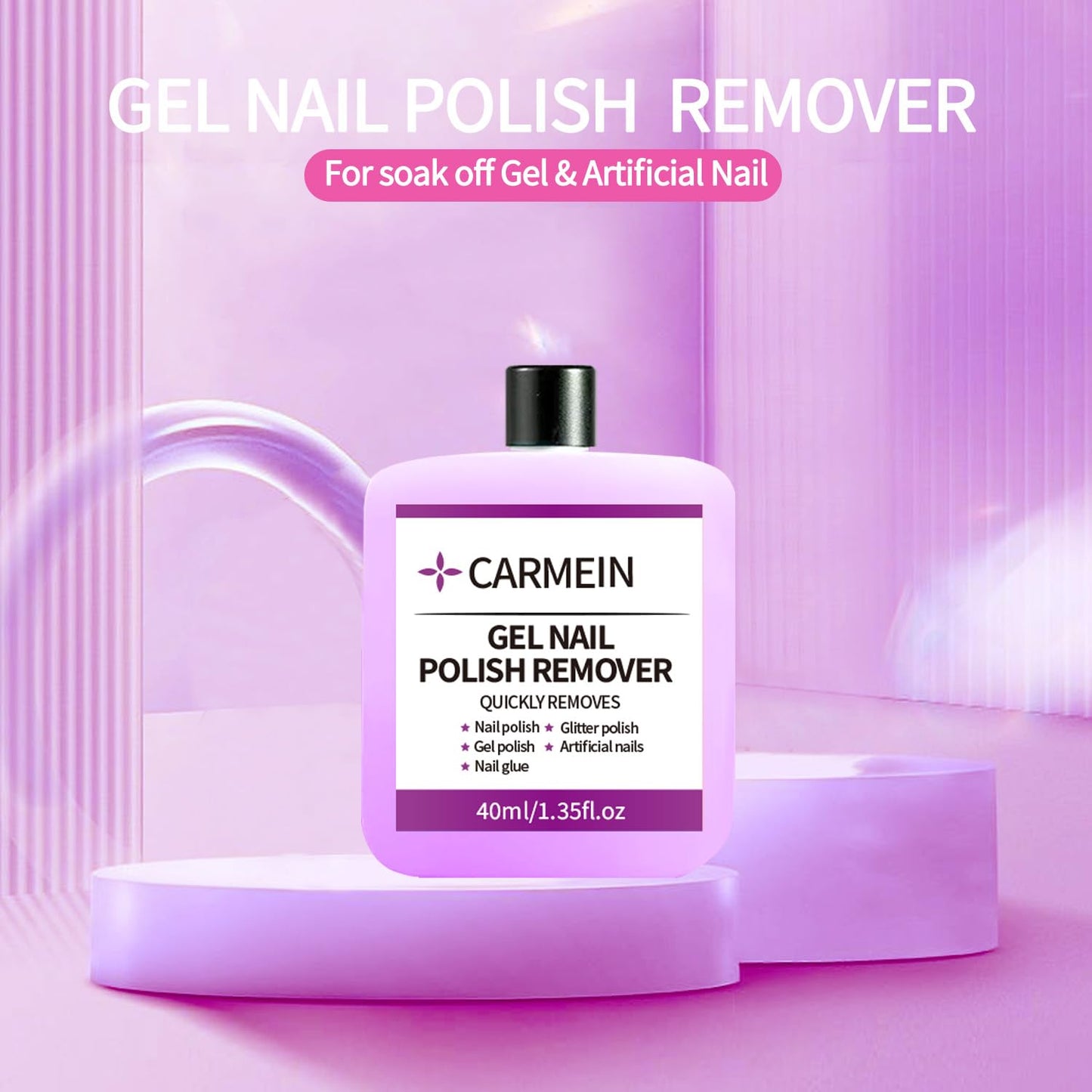 CARMEIN Nail Cleaner & Brush Cleaner & Gel Nail Polish Remover, 40ml/1.35fl.oz Must-Have Nail Care Trio