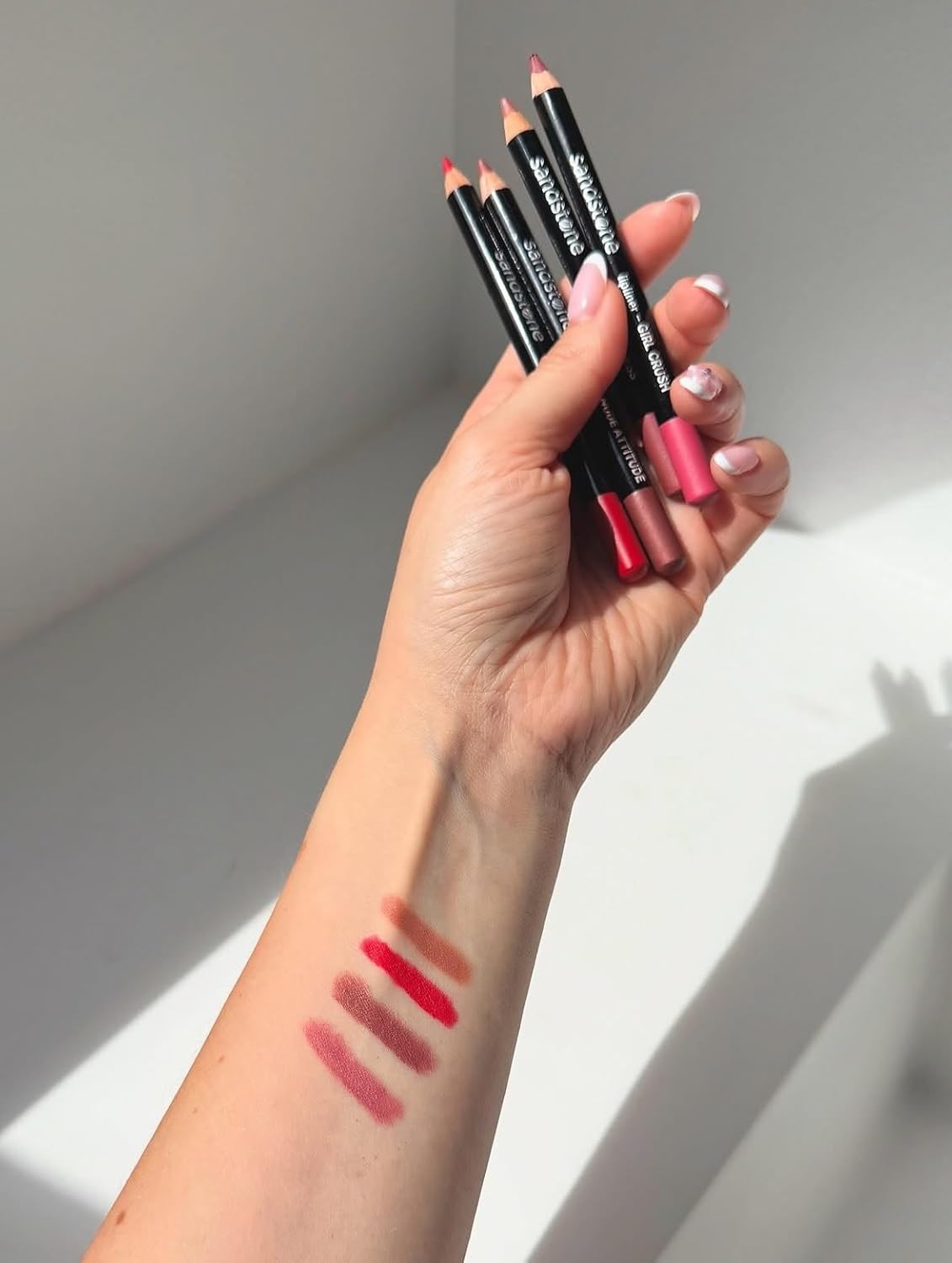 Sandstone Hypoallergenic Lip Liner Pencil | Smooth, Long-Lasting, Vegan Formula – Classic Nude for Sensitive Lips