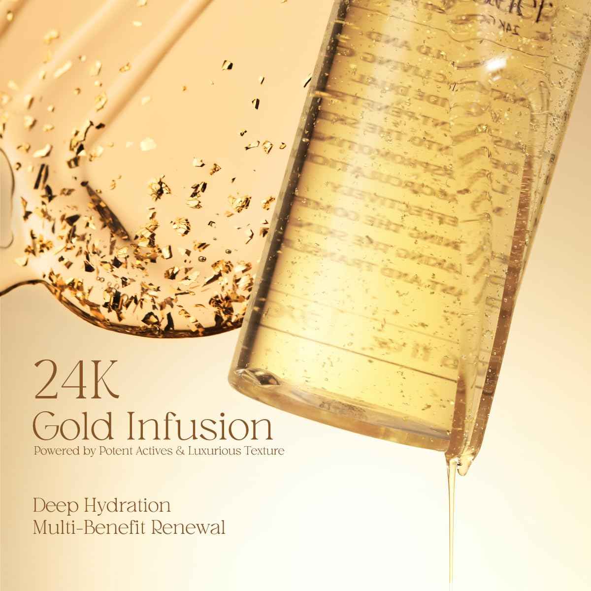 Decoder Liquid Gold Radiance Toner-Serum | Hydrating Face Toner with Hyaluronic Acid, Rose Water & Centella – Alcohol-Free, 24K Gold Infused Skincare for Sensitive Skin & Barrier Repair（5.07 Oz）