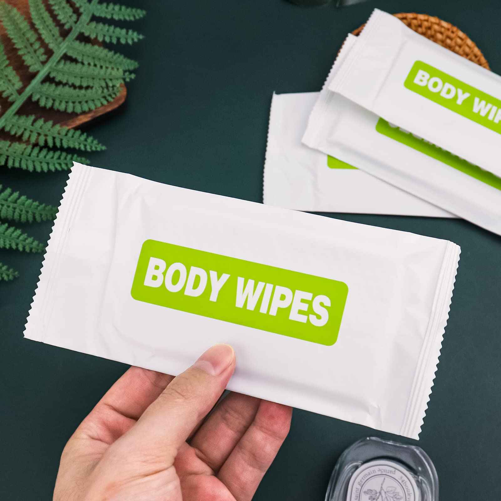 Hipruict Body Wipes Individually Wrapped, 50 Pack Large Adult Bathing Wipes, No Rinse, Aloe Vera Extract, Odor Removal, for Fitness, Travel and Camping