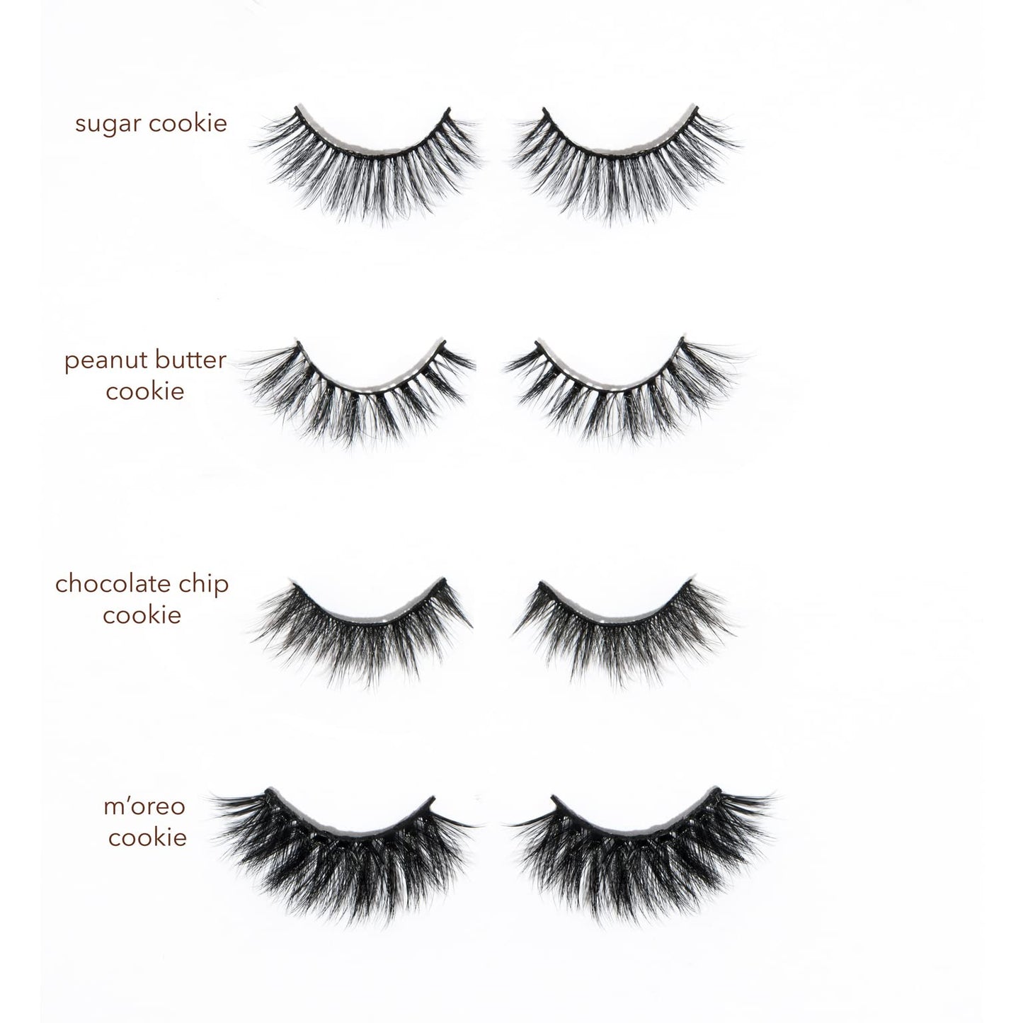 Beauty Bakerie Reusable False Eyelashes with Compact + Mirror, Natural & Wispy False Eye Lashes Pack, Makeup Essentials, Fake Strip Lashes for Natural Look, Anything for the Cookies