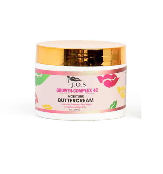 J'Organic Solutions Chebe 4C Buttercream Moisturizer & Twist Out Cream - Natural Detangling, Hair Growth, Anti-Breakage