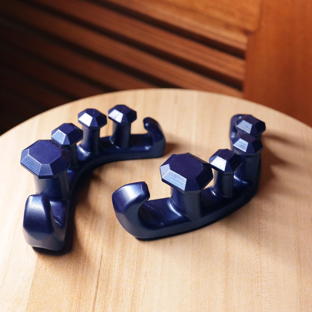 YogaToes® Gems® - Gel Toe Stretcher & Separator for Men | Fits Shoe Size 7+ in Metallic Blue - Relieves Foot Pain & Enhances Performance