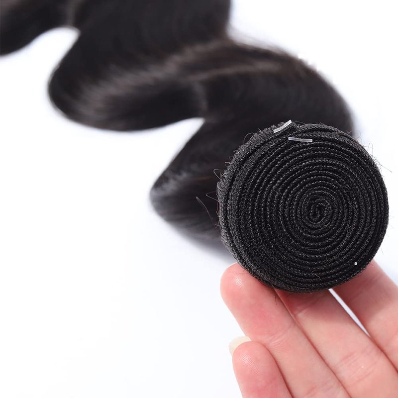 Body Wave Bundles Human Hair Silky Soft Natural Black 12 14 16 Inch Human Hair Bundles Soft And Healthy Double Weft Unprocessed Brazilian Remy Hair Extensions 300G