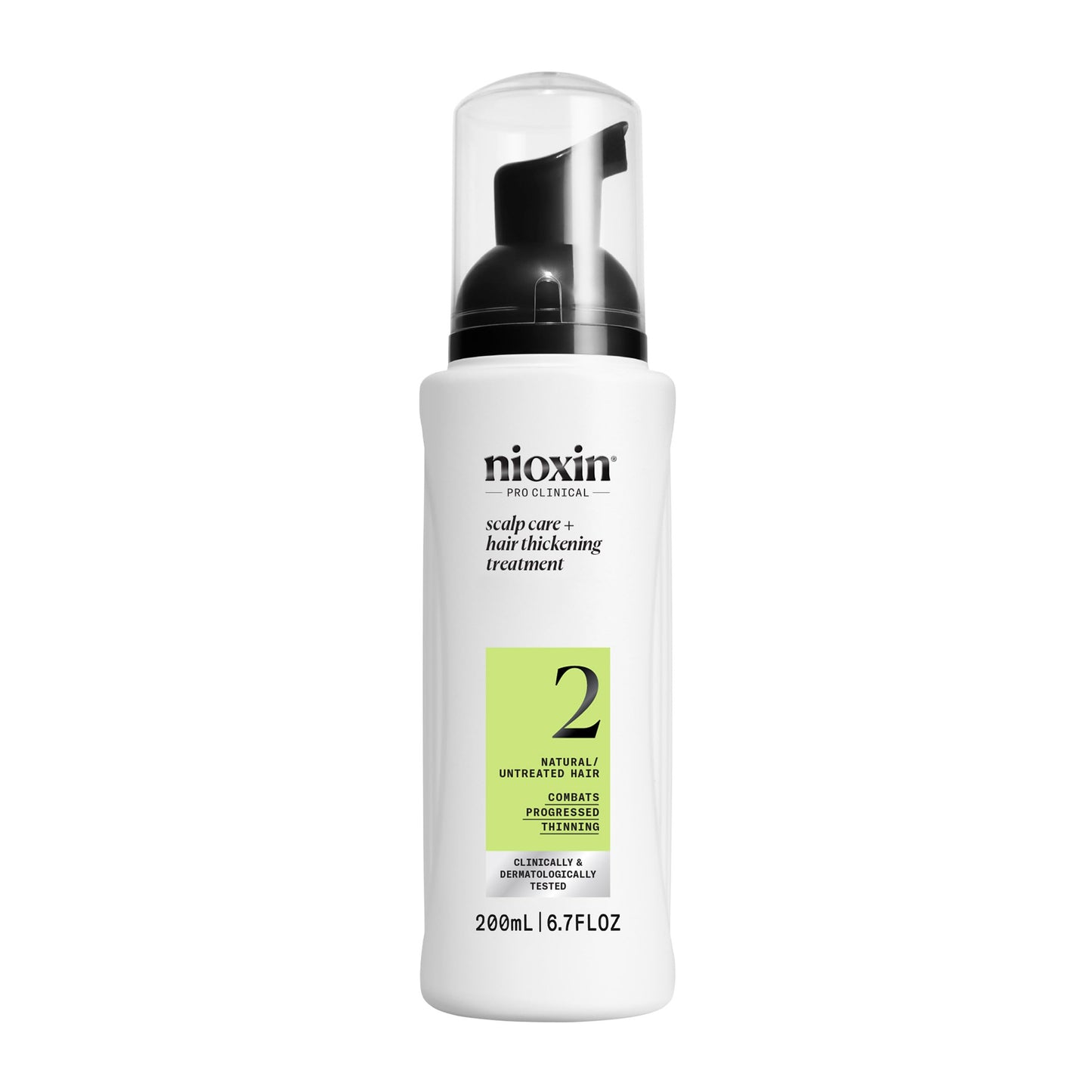 Nioxin System 2 Scalp Care + Hair Thickening Leave-In Treatment | For Natural Hair with Progressed Thinning | Boost Hair Density Against Breakage with Niacinamide & Biotin | 6.7 Fl Oz